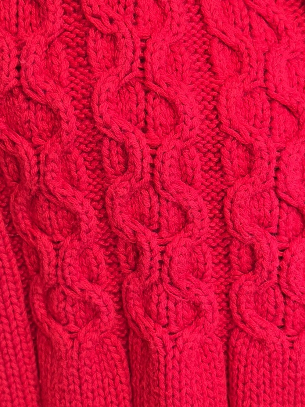 πππ3 for 12$πππKaren Scott Cable-Knit Button Front Sweater - Red Large - Picture 3 of 8